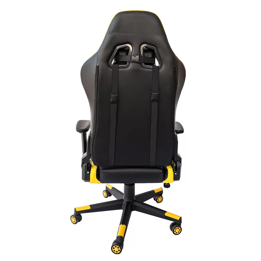 Cadeira PC Gamer Racer Profissional - Preto / Amarelo. A melhor cadeira PC Gamer. Qualidade excepcional!