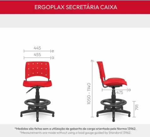 Cadeira Ergoplax Caixa - Assento Estofado